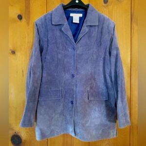 Jessica Holbrook Washable Suede Ombre Effect Button Down Jacket